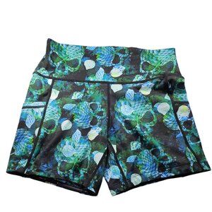 CVG shorts skulls shells green blue black M exercise fitness running pockets